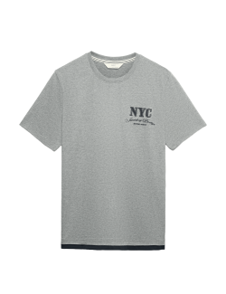 Pure Cotton NYC Graphic Loungewear Top