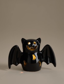 Halloween Ceramic Light Up Bat Decoration