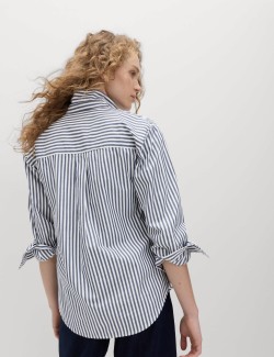 Pure Cotton Striped Collared Shirt