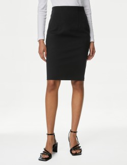 Jersey Knee Length Pencil Skirt