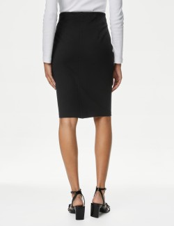 Jersey Knee Length Pencil Skirt