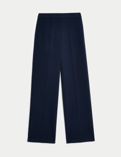 Twill Tailored Wide Leg Trousers