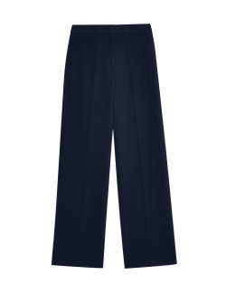 Twill Tailored Wide Leg Trousers