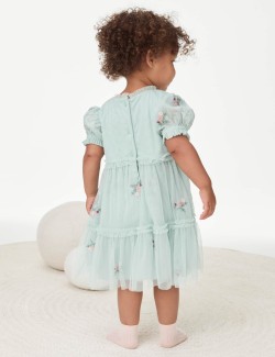 Floral Embroidered Tulle Dress (0-36 Mths)