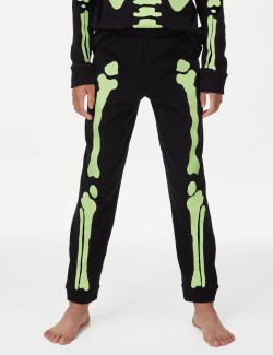 Pure Cotton Glow In The Dark Skeleton Pyjamas (1-16 Yrs)