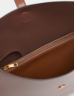 Stitch Detail Top Handle Shoulder Bag