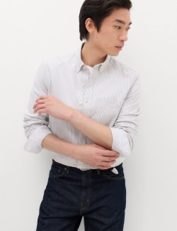 Ultimate Pure Cotton Striped Oxford Shirt