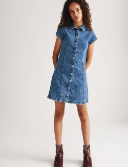 Denim Button Through Dress (6-16 Yrs)