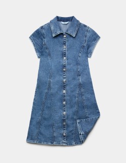 Denim Button Through Dress (6-16 Yrs)