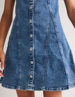 Denim Button Through Dress (6-16 Yrs)