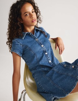Denim Button Through Dress (6-16 Yrs)