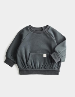 Cotton Blend Fleece Lined Sweatshirt (0-3 Yrs)