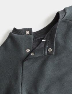 Cotton Blend Fleece Lined Sweatshirt (0-3 Yrs)
