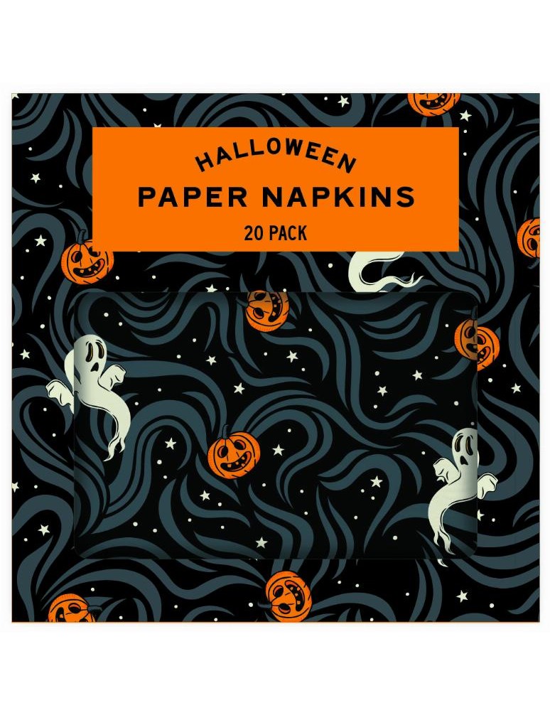 Halloweenské papírové ubrousky, 20 kusů + 1 kus navíc zdarma