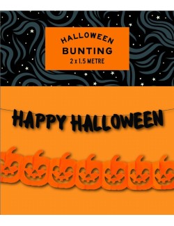 Halloweenská papírová girlanda, 2 x 1,5 m