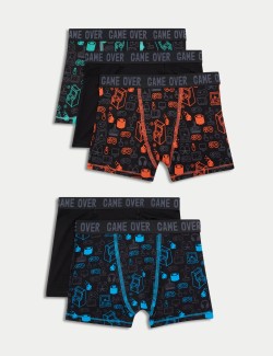 3pk Cotton with Stretch Gaming Trunks (5-16 Yrs)