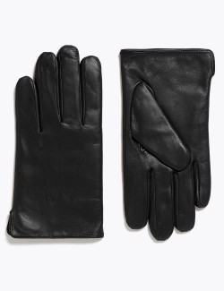 Leather Gloves with...