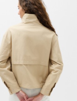 Cotton Rich Funnel Neck Parka Coat