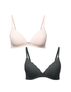 2 Pack Non Wired Plunge Bras (A-E)