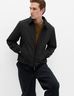 Zip Through Padded Harrington Jacket