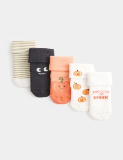 5 Pack Cotton Rich Halloween Ankle Socks