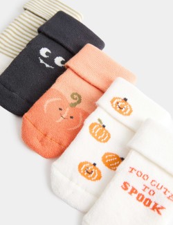 5 Pack Cotton Rich Halloween Ankle Socks