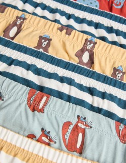 7 Pack Animal and Stripe Print Briefs (18 Mths - 10 Yrs)
