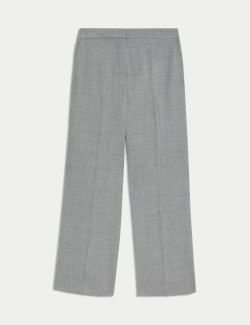 Wool Rich Flannel Straight Leg Trousers