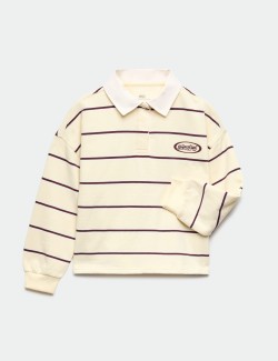 Pure Cotton Striped Rugby Sweatshirt (6-16 Yrs)