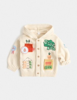 Pure Cotton Knitted Cardigan (0-5 Yrs)