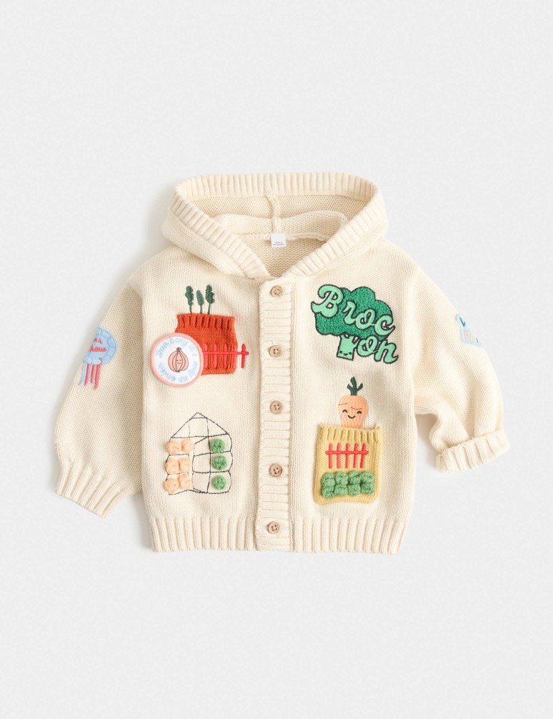 Pure Cotton Knitted Cardigan (0-5 Yrs)