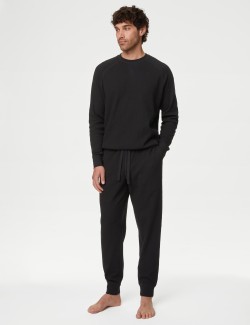 Pure Cotton Waffle Loungwear Sweatshirt