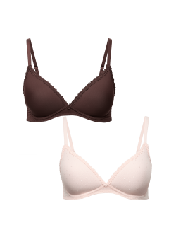 2 Pack Non Wired Plunge Bras (A-E)
