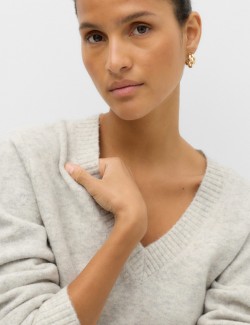V-Neck Relaxed Jumper With Wool