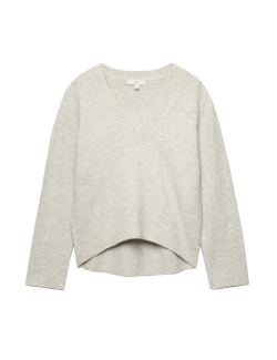 V-Neck Relaxed Jumper With Wool