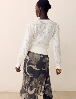 Cotton Blend Lace Knit Jumper