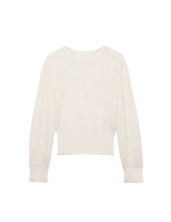 Cotton Blend Lace Knit Jumper