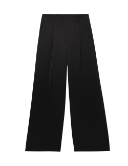 Single Pleat Wide Leg Trousers