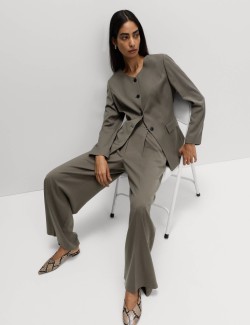 Pleated Wide Leg Trousers