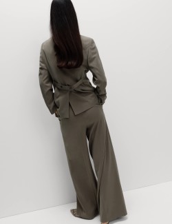 Pleated Wide Leg Trousers