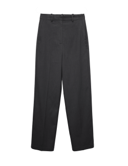 Straight Leg Trousers with Stretch