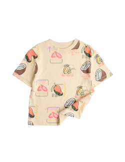 Pure Cotton Tropical Fruit Print T-Shirt (2-8 Yrs)
