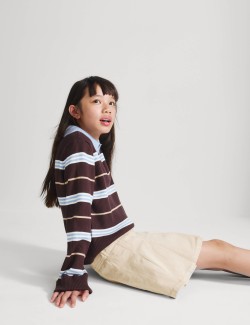 Pure Cotton Pleated Mini Skirt (6-16 Yrs)