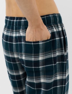 Pure Cotton Checked Loungewear Bottoms
