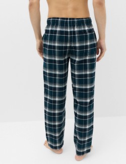 Pure Cotton Checked Loungewear Bottoms
