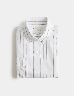 Regular Fit Pure Cotton Striped Shirt