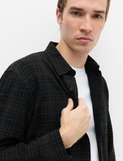 Pure Cotton Textured Check Shirt