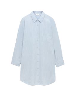 Pure Cotton Checked Nightshirt