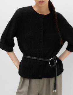 Wool Alpaca Blend Relaxed Fit Cardigan