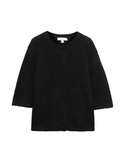 Wool Alpaca Blend Relaxed Fit Cardigan